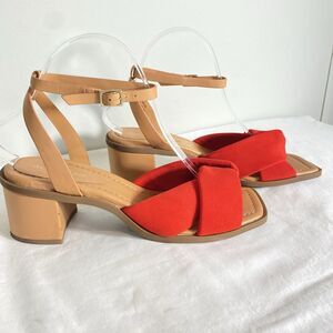 Alex Marie Dressy Heels Sandals Womens sz 8.5M Ankle Straps suede made in Brazil